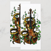 Carte Violon et serpent (Devant / Derrière)