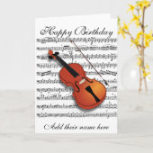 Carte Violon Lover_ (Fleur jaune)