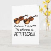 Carte Violon ou violon ? ? ? (Fleur jaune)