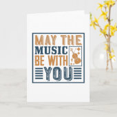 Carte Violon - Que la musique soit avec vous (Fleur jaune)