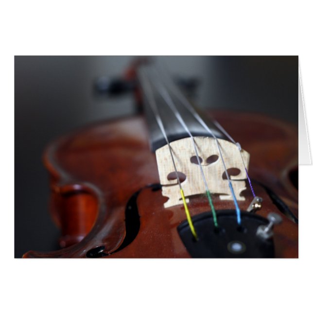 Carte violon rouge (Devant horizontal)