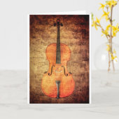 Carte Violoncelle (Fleur jaune)