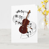 Carte Violoncelle (Fleur jaune)