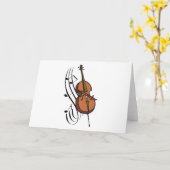 Carte Violoncelle et musique (Fleur jaune)