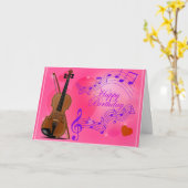 Carte Violoniste (Fleur jaune)