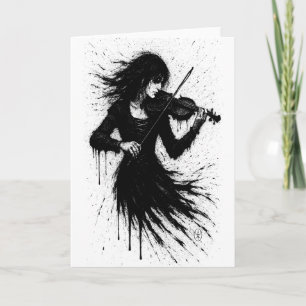 Carte Violoniste Né de l'Encre dans la Tempête du Son