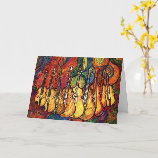 Carte Violons (Fleur jaune)