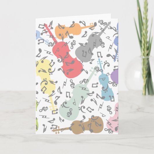 Carte Violons Et Notes Musicales (Devant)