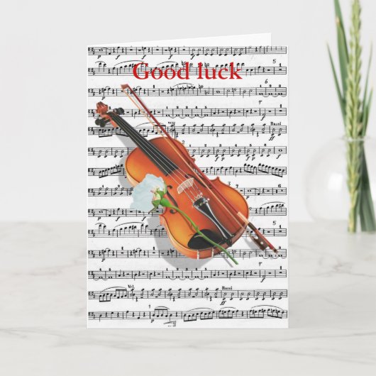 Carte Violons et roses... (Devant)
