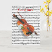 Carte Violons et roses... (Fleur jaune)