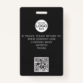 Carte VIP All Access QR Code Event Black Badge (Dos)