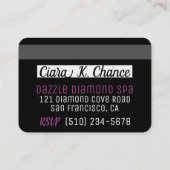 Carte VIP| Carte de crédit Photo Invitations d'ann (Dos)