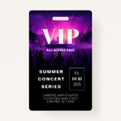 Carte VIP Code QR Badge de concert (Devant)