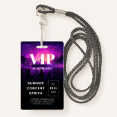 Carte VIP Code QR Badge de concert (Devant avec lanière)