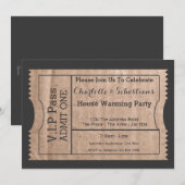 Carte VIP Pass Maison Réchauffement Carton Billet  (Devant / Derrière)