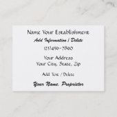 Carte VIP pour clients - SRF (Dos)