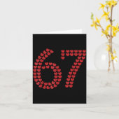 Carte Viral Six Seven Amour 67 Cœurs Saint Valentin Cli (Fleur jaune)