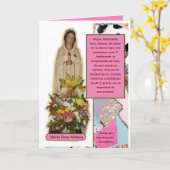 Carte Virgen Maria Rosa Mística (Fleur jaune)