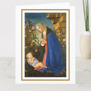 CARTE VIRGIN ADORER DORMIR CHRIST ENFANT