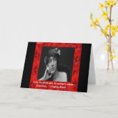 Carte Virginia Woolf & Citation sur l'amour (Fleur jaune)