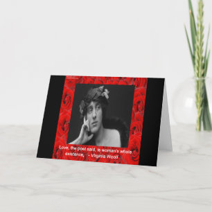 Carte Virginia Woolf & Citation sur l'amour