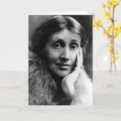 Carte Virginia Woolf Portrait (Fleur jaune)