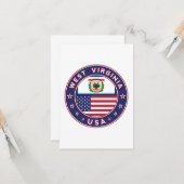 Carte Virginie-Occidentale (Devant/Arrière en situation)