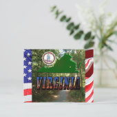 Carte Virginie, Sceau d'État, Texte de l'image (Debout devant)