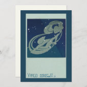 Carte Virgo Constellation Astrologie Zodiaque Vintage (Devant / Derrière)
