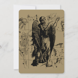 Carte Virgo Constellation Hevelius 1690 23 août 22 septe