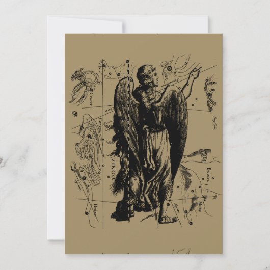 Carte Virgo Constellation Hevelius 1690 23 août 22 septe (Devant)