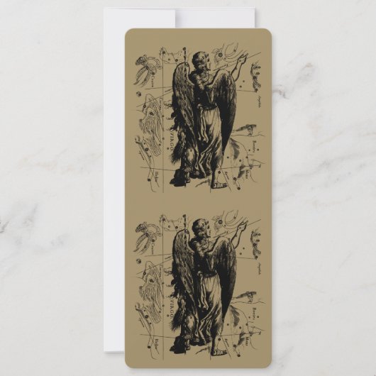 Carte Virgo Constellation Hevelius 1690 23 août 22 septe (Devant)