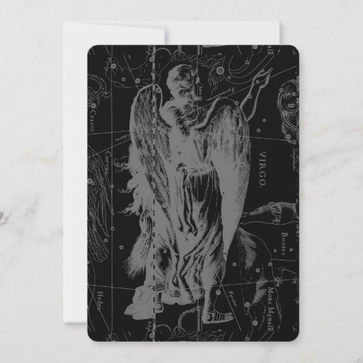 Carte Virgo Constellation Hevelius 1690 Vintage (Devant)