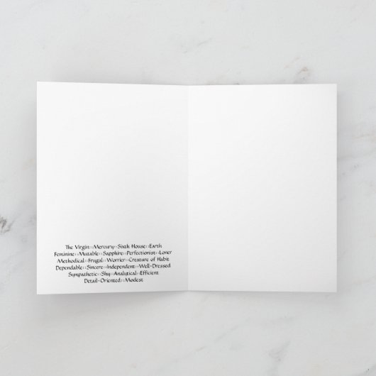 Carte Virgo Khamsa (Intérieur)