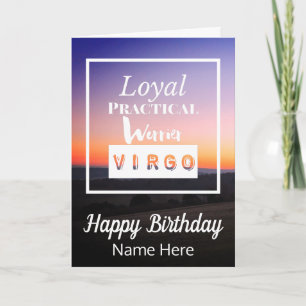 Carte Virgo Zodiac Caractéristiques amusantes Anniversai