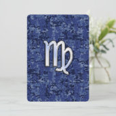 Carte Virgo Zodiac Connexion Navy Camo numérique bleu (Debout devant)