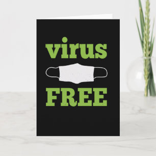 Carte Virus Free - Conception de sensibilisation Corona