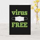 Carte Virus Free - Conception de sensibilisation Corona (Fleur jaune)