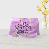 Carte Vis Ce Que Vous Croyez Citer Purple Lilac Floral (Fleur jaune)