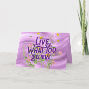 Carte Vis Ce Que Vous Croyez Citer Purple Lilac Floral
