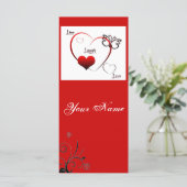 Carte Vis, rire, Signet d'amour (Debout devant)