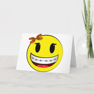 Carte visage avec accolades - fille