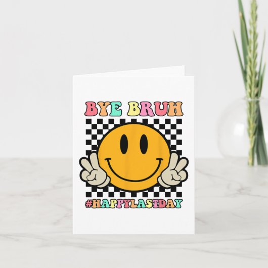 Carte Visage Bye Bruh Professeur Joyeux Jour De Sum De L (Devant)