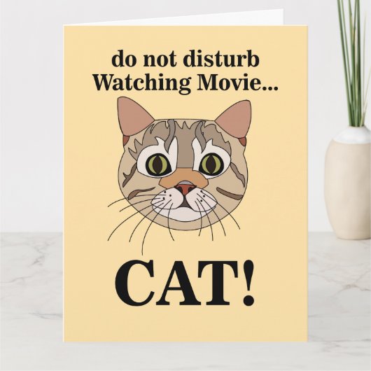 Carte Visage de chat drôle (Devant)