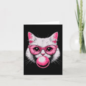 Carte Visage de Chat Nk Gles Bubble Gum Chouette Kitty F (Devant)
