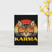 Carte Visage de Chat Sungles Karma Drôle Chatons Chat Ho (Fleur jaune)