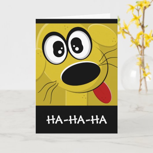 Carte Visage de chien jaune (Fleur jaune)