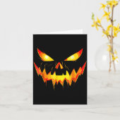 Carte Visage de citrouille Jack o Lantern Halloween effr (Fleur jaune)