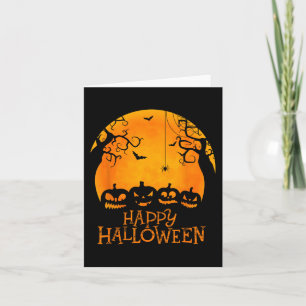 Carte Visage de citrouille Jack O Lantern Joyeux Hallowe