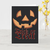 Carte Visage de citrouille pour Halloween (Fleur jaune)